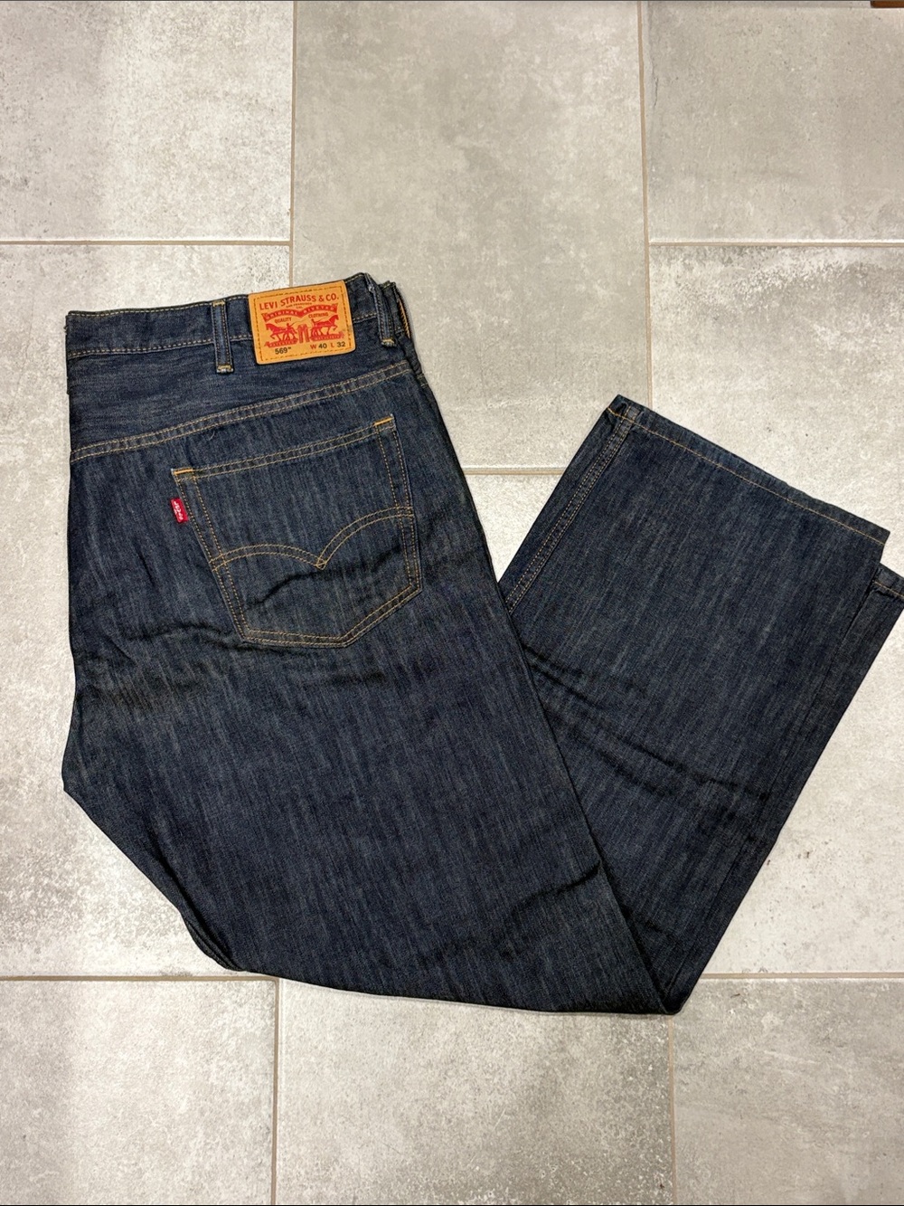 Levis Men’s 569 Loose Straight Fit Jeans 40x32